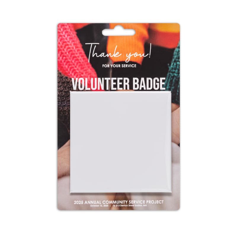3" Square X 1 Button Packs 2