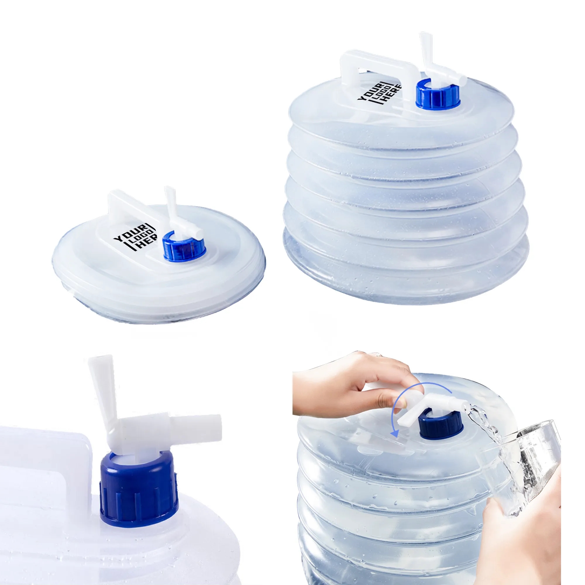 Collapsible Bucket With Faucet 15L 2