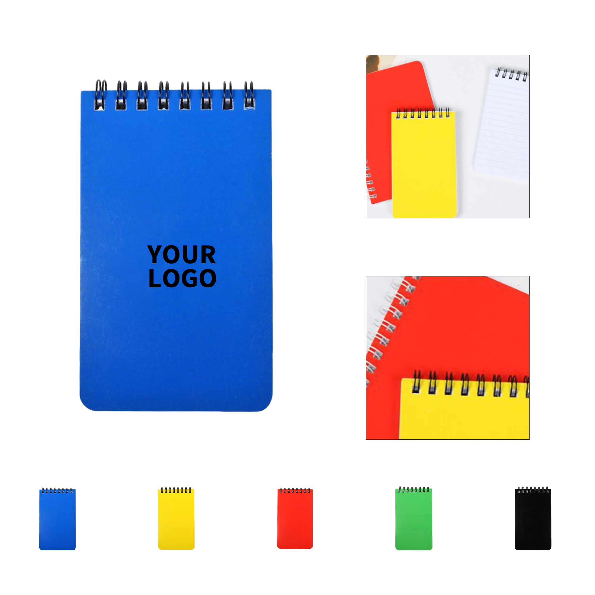 Waterproof Pocket Spiral Notebook With Ruler 5" x 3" 5