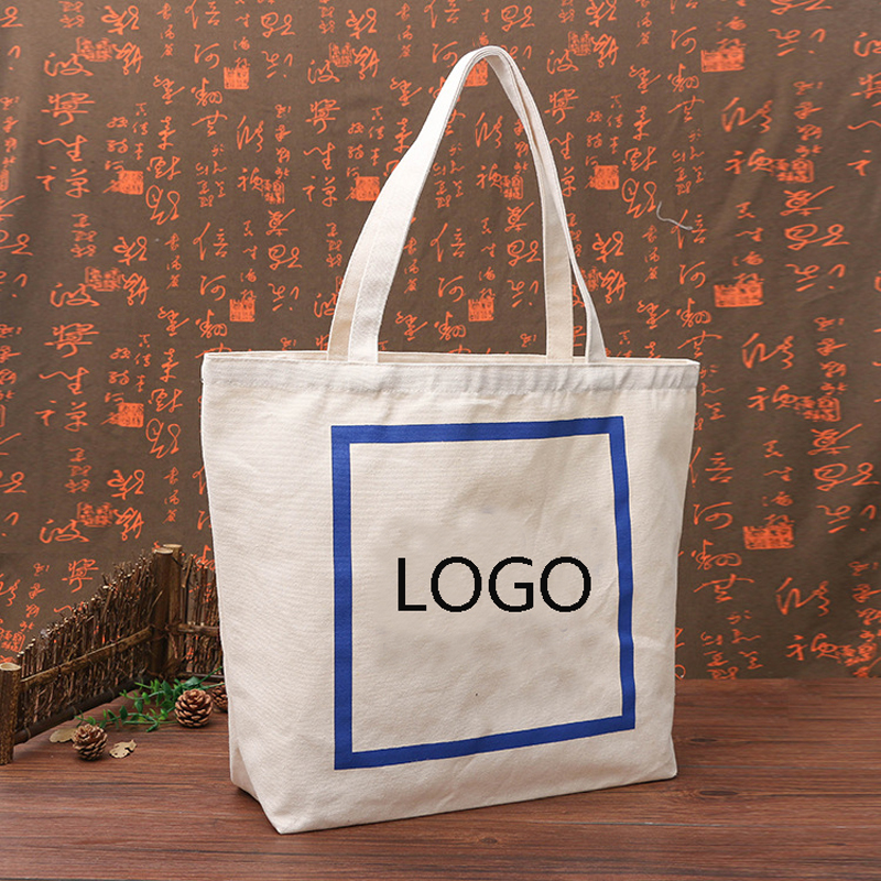 12OZ Cotton Canvas Tote Shopping Bag w/Bottom Side--16"x14"x6" 1