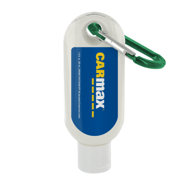 1.9 oz SPF 50 Sunscreen in Clear Bottle with Carabiner 1