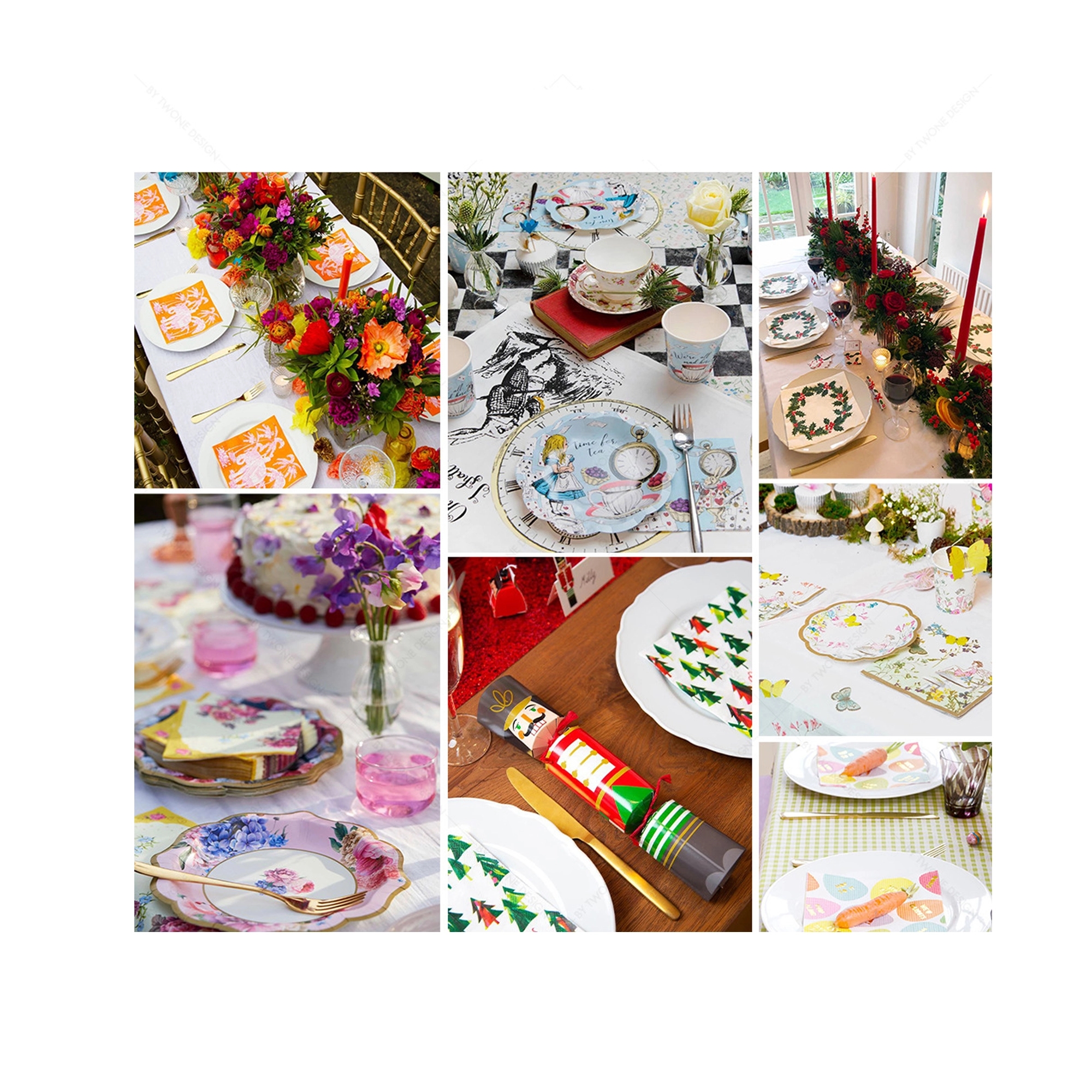 3Ply 6.5" x 6.5" Full Color Dinner Napkin 2