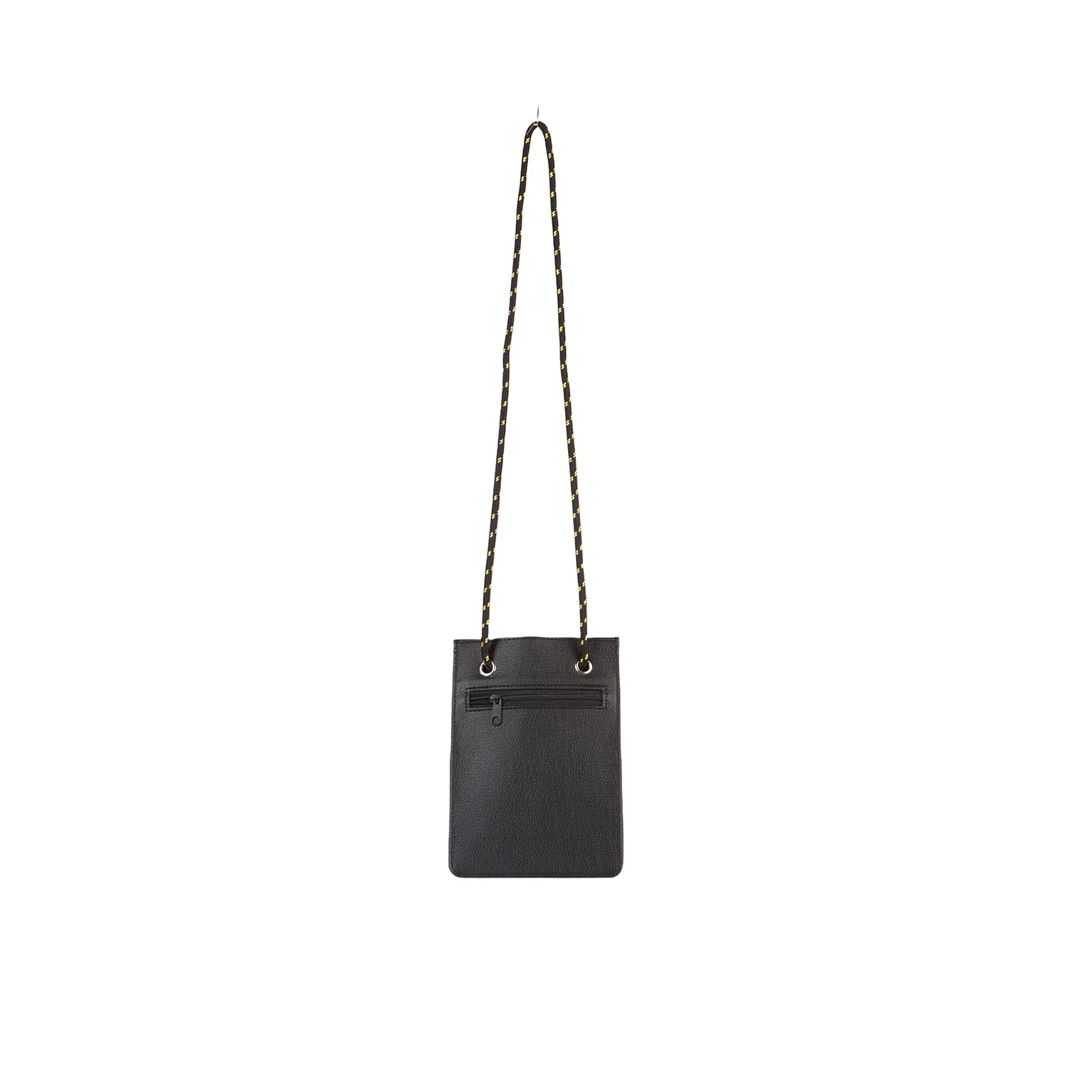 Black Rectangular Shoulder Bag with Strap 6
