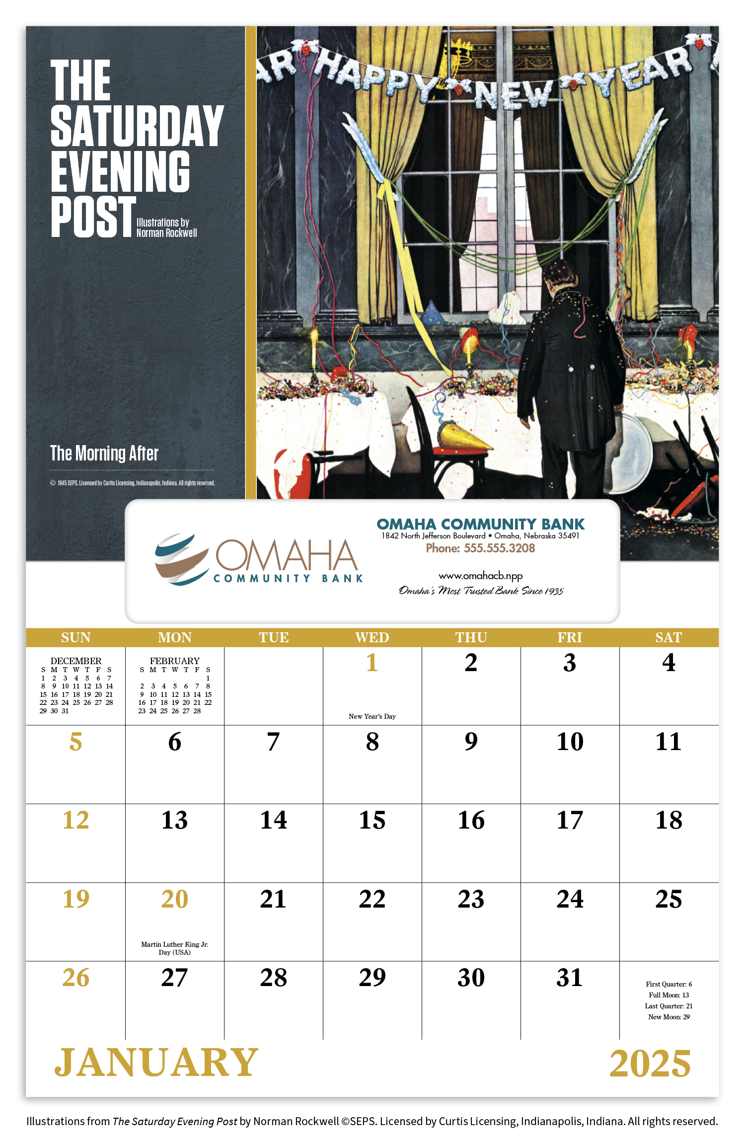 Good Value™ The Saturday Evening Post - Window Calendar 9