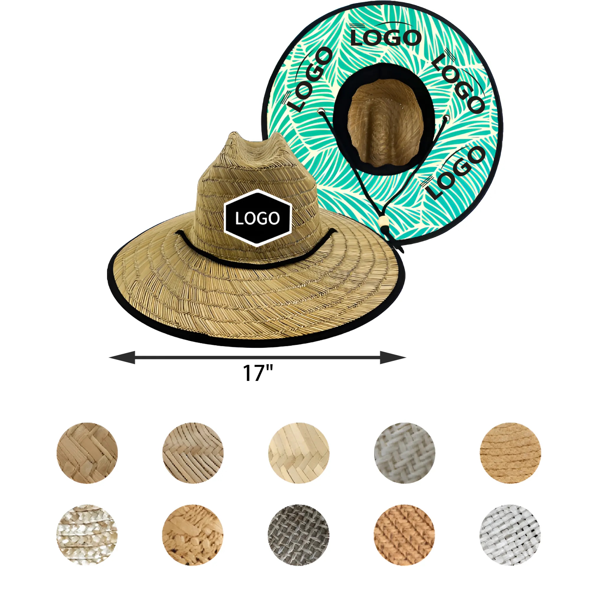 MOQ 50 PCS Beach Vacation Straw Hat