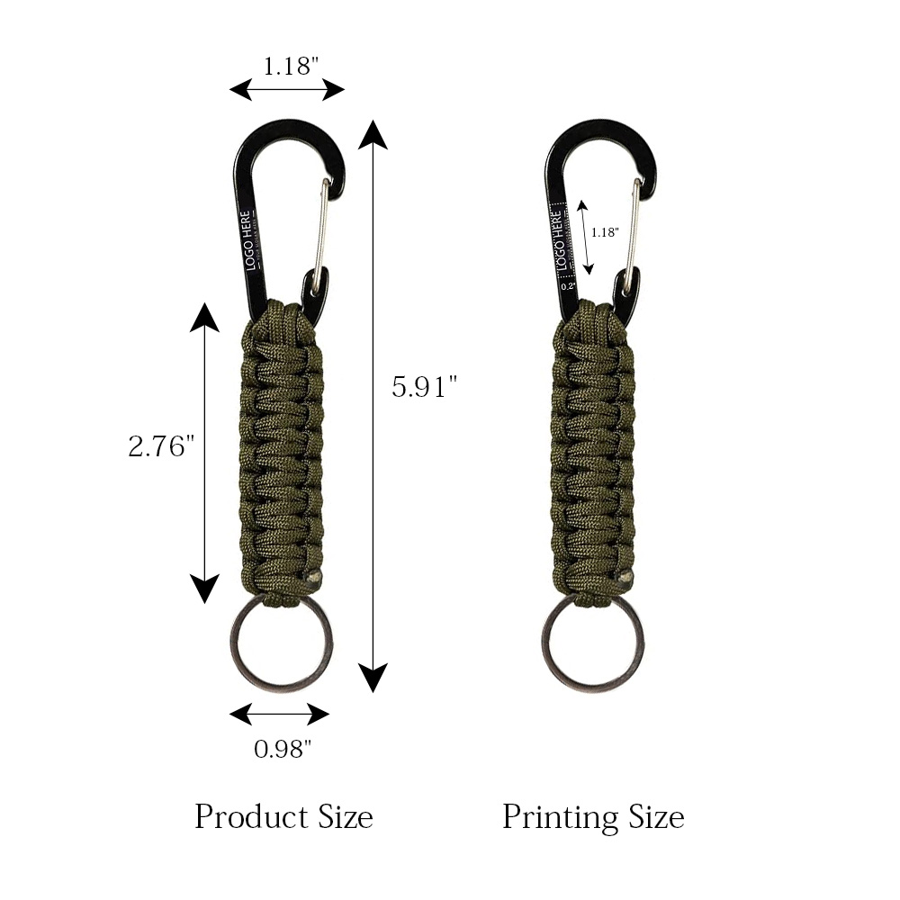 Paracord Keychain With Carabiner 12