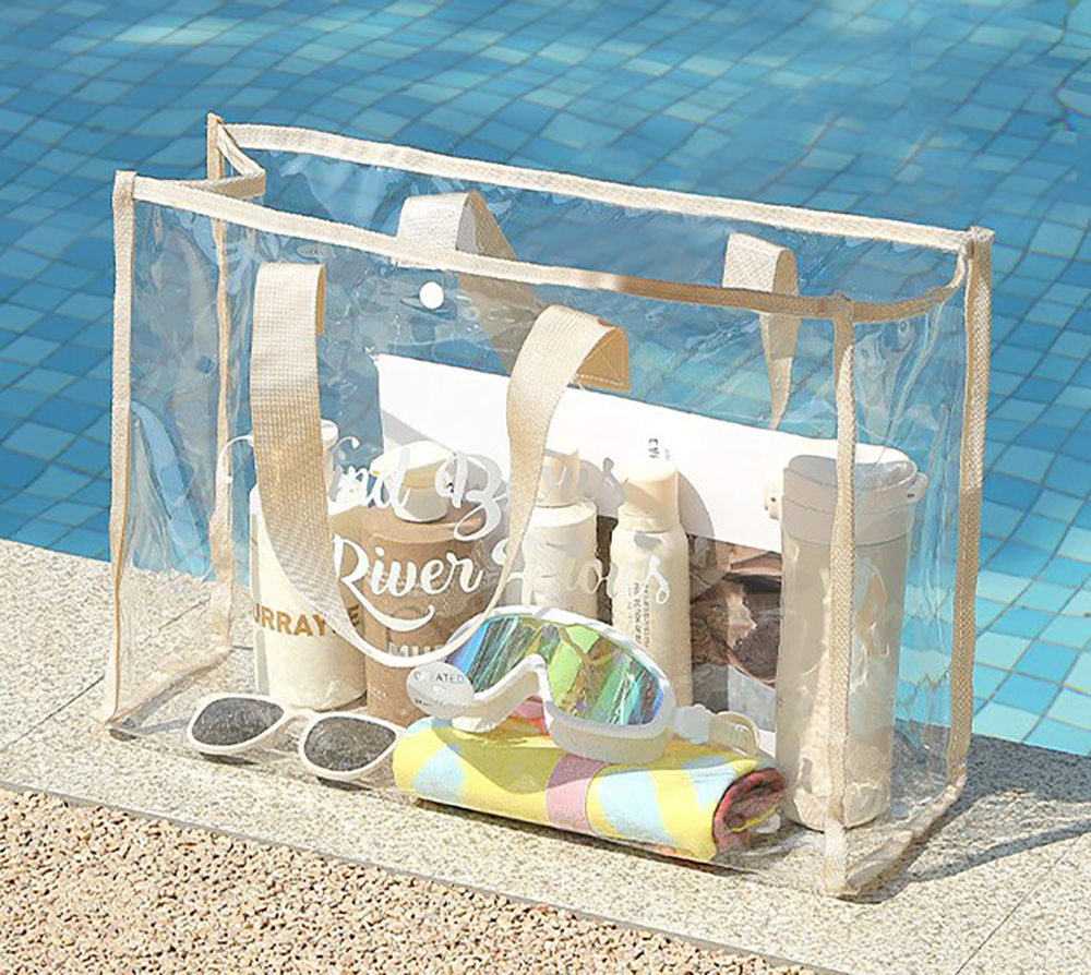 Clear PVC Beach Tote Bag 4