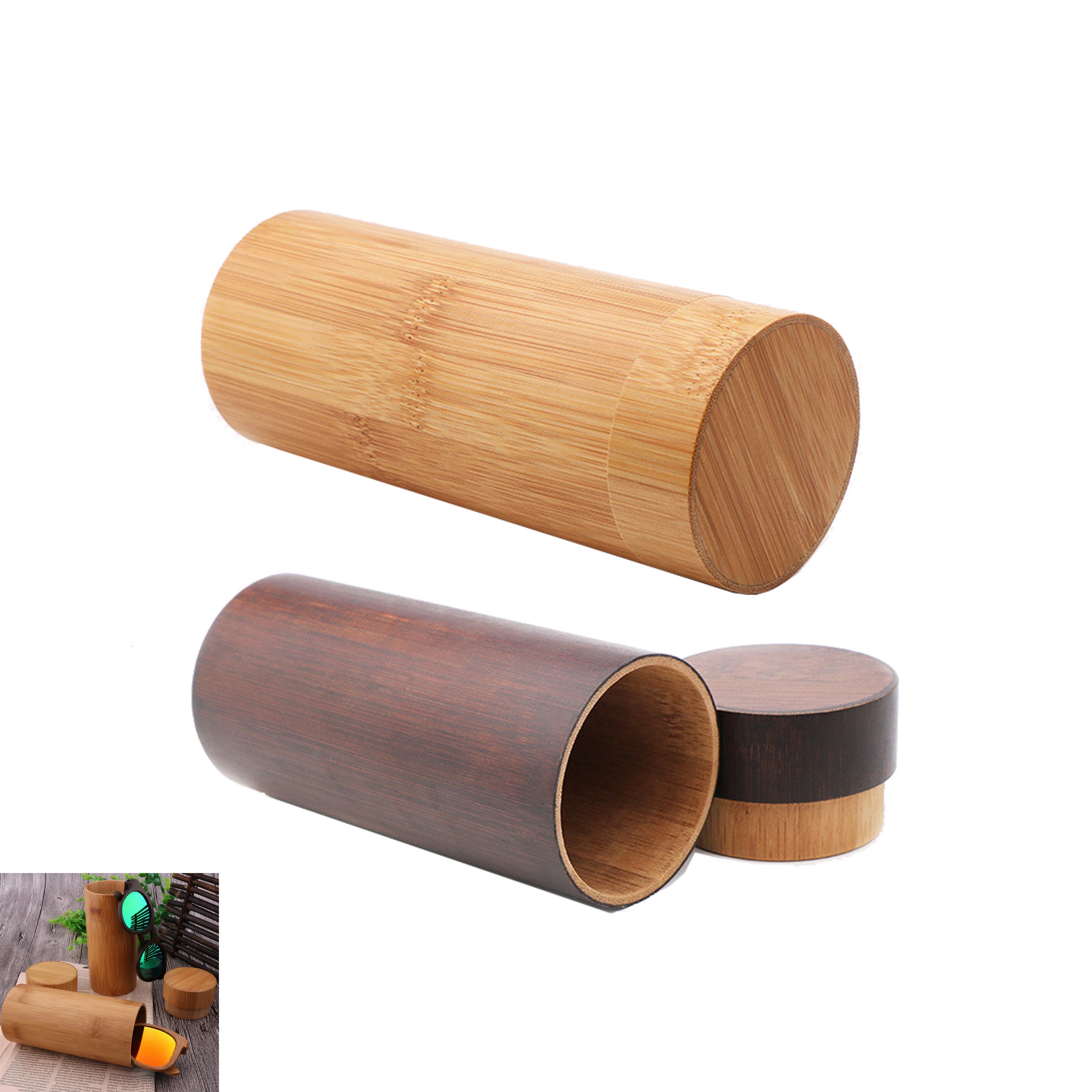 Natural Bamboo Sunglasses Case 3