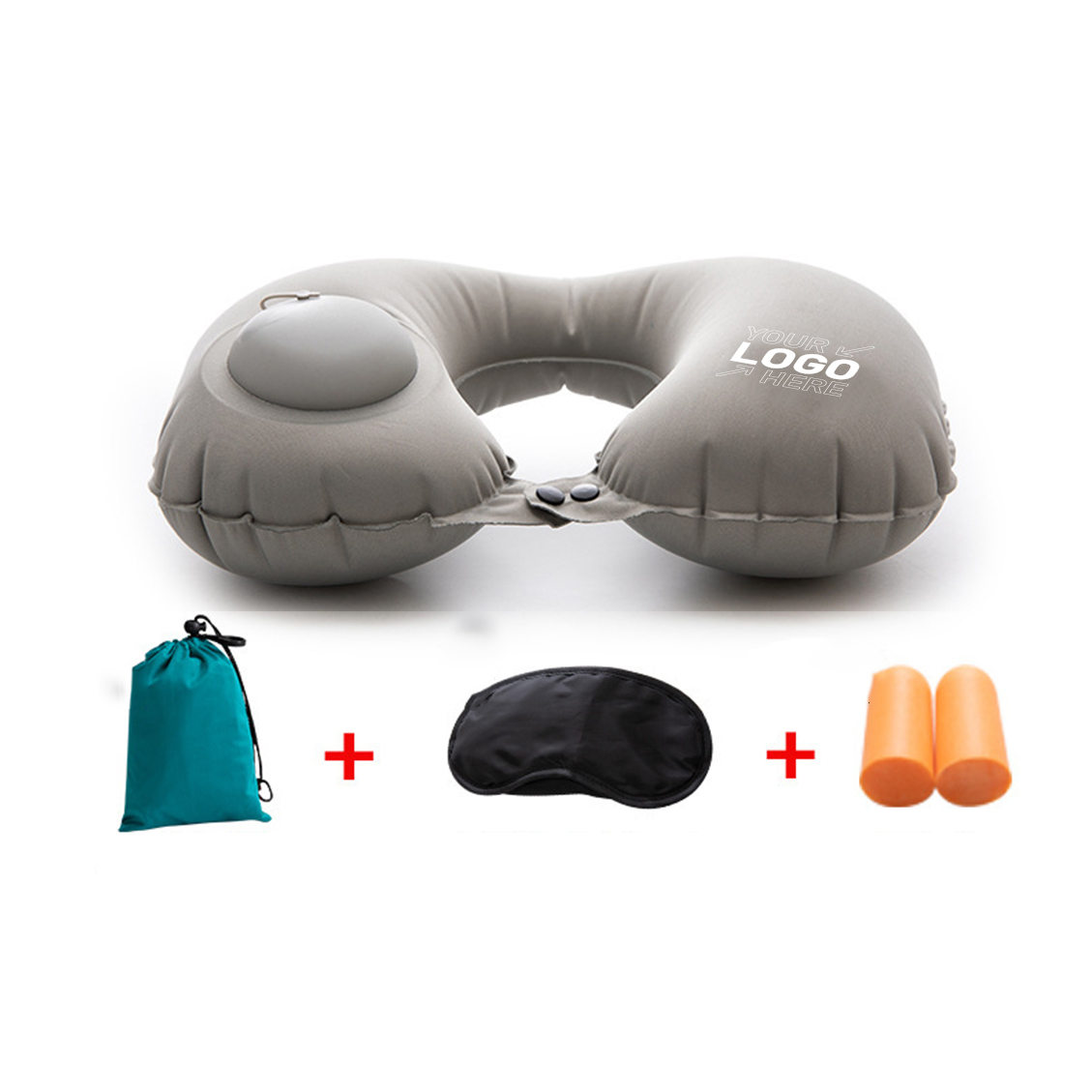 Inflatable Neck Travel Pillow Rest Air Cushion Lightweight 3