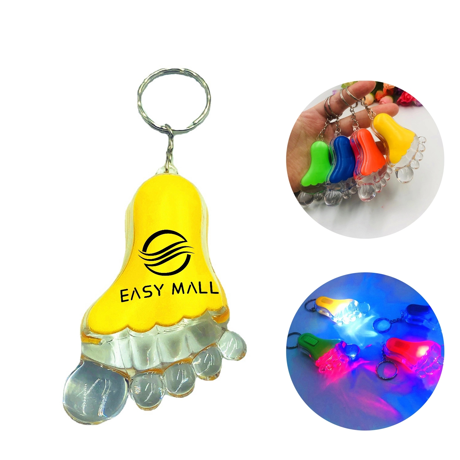 Led Foot Shape Key Chain 2