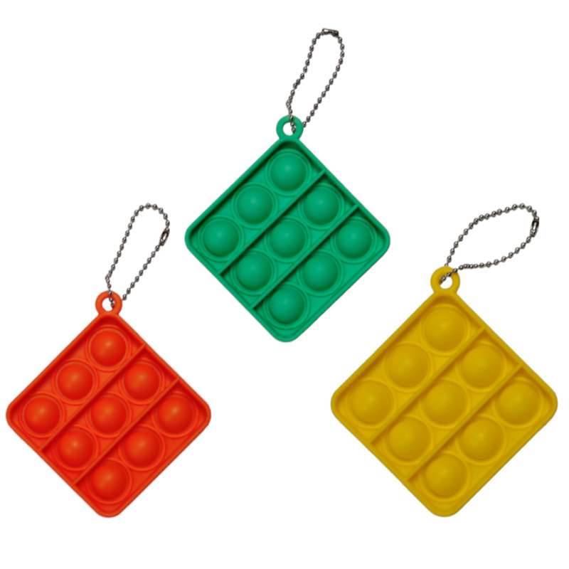 Mini Fidget Pop Silicone Sensory Keychain 2