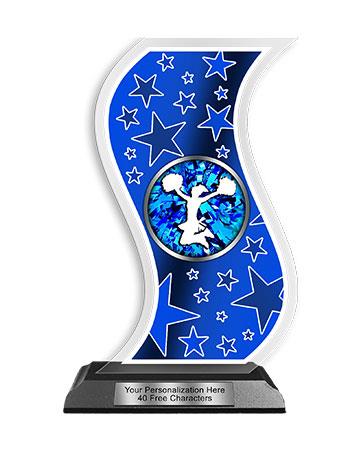 Acrylic Trophy: 6" Curve Shape, Superstar Series, 1