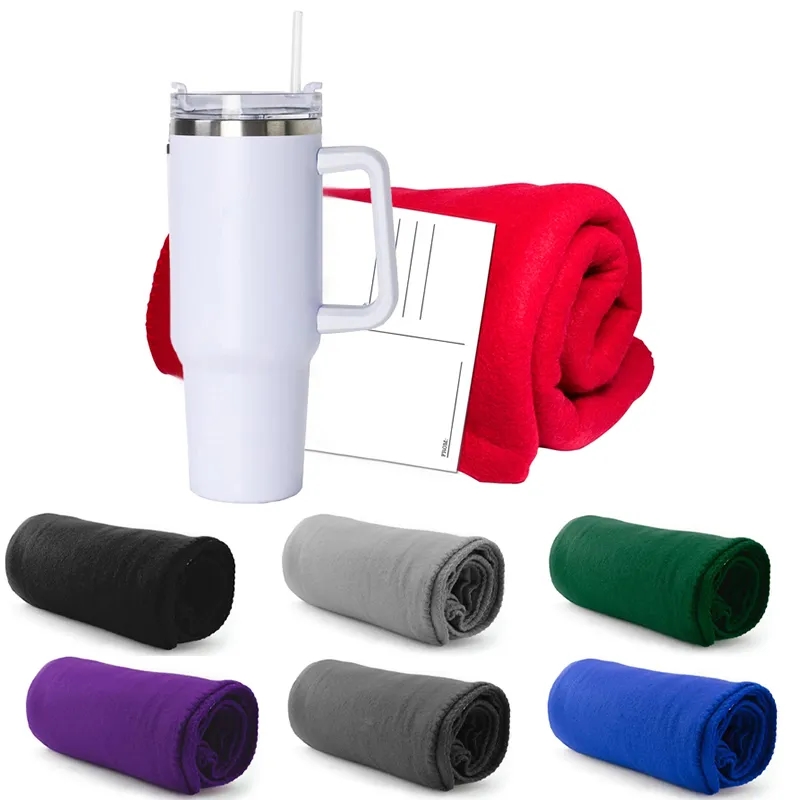 Fleece Blanket & 40OZ Tumbler Combo Set 4