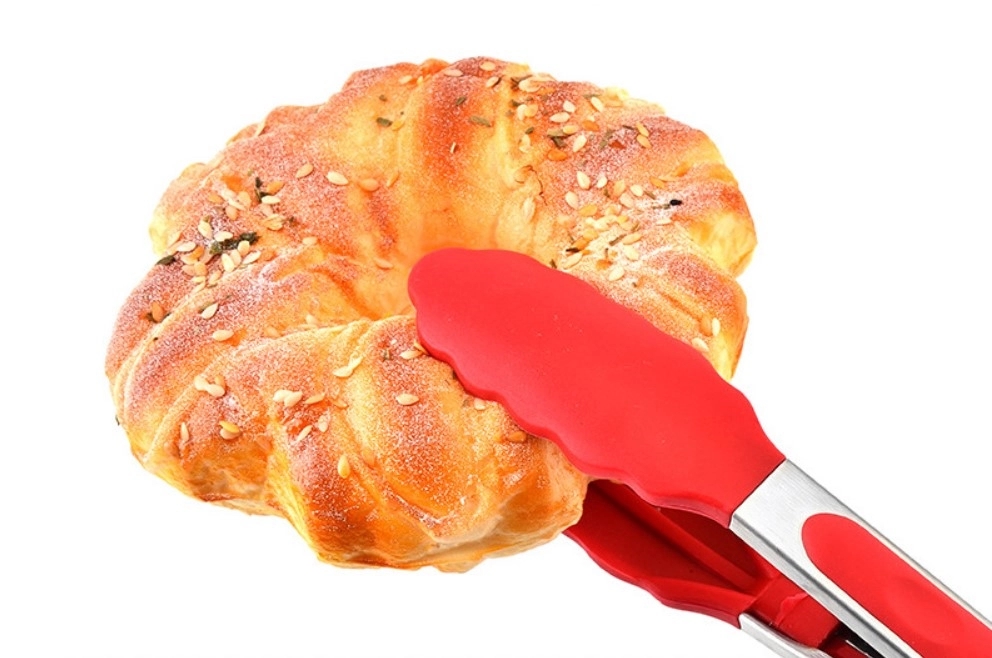 Stainless Steel Silicone Heat Resistant Cooking Tongs 4