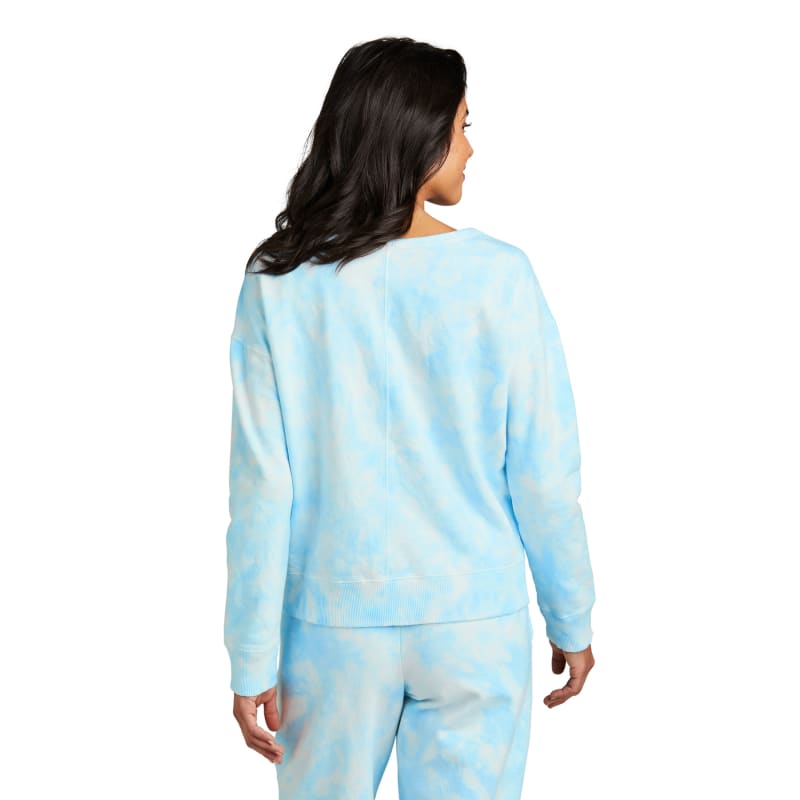 Port & Company Women's Beach Wash Cloud Tie-Dye V-Neck Sweatshirt 8
