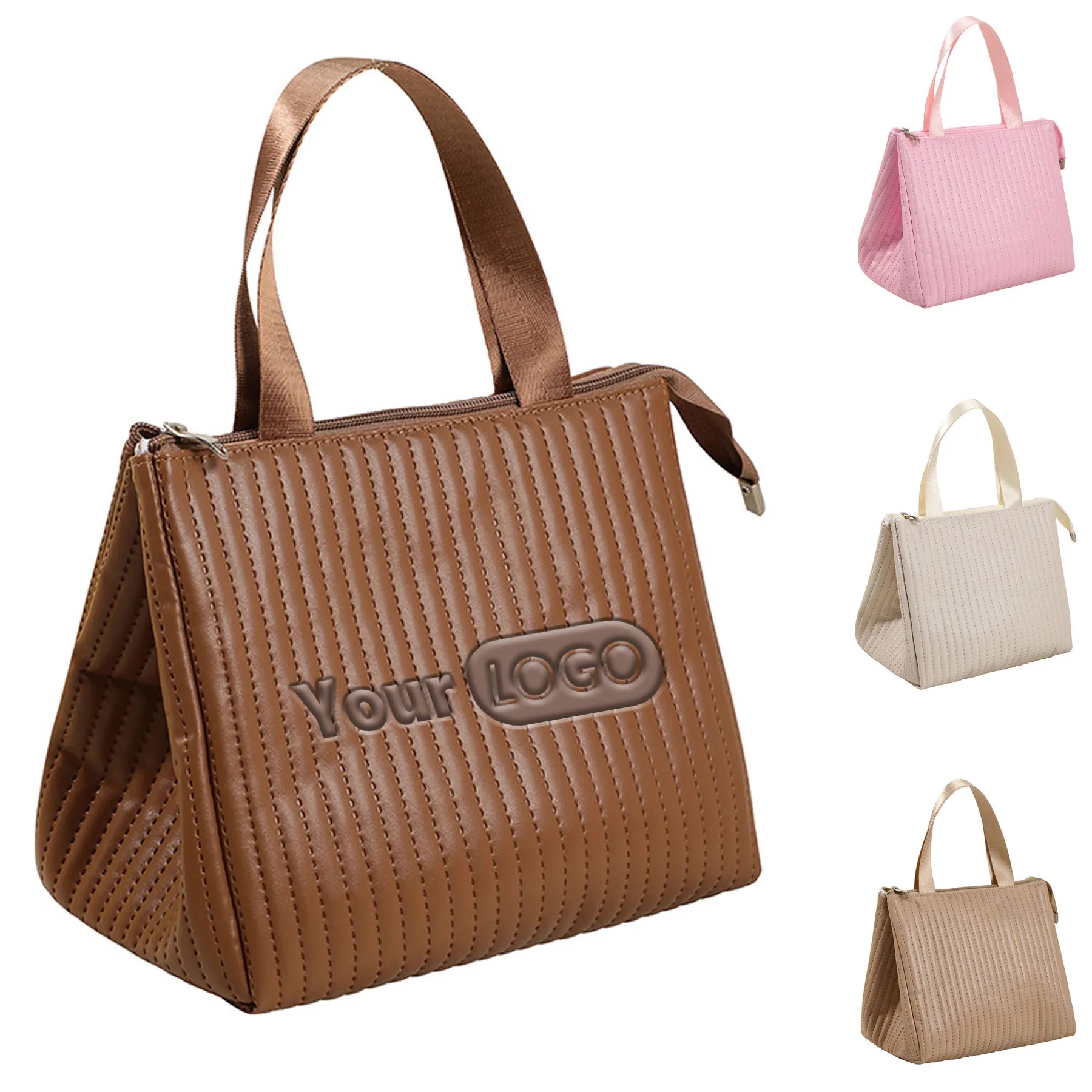 Leather Handheld Insulated Lunch Bag 3