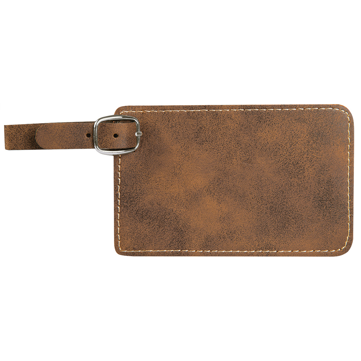 Rustic/Gold Leatherette Luggage Tag 2
