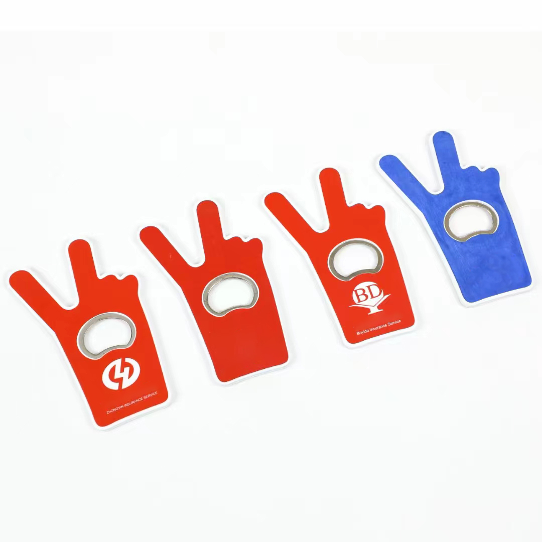 4" Finger Shape Refrigerator Magnets Bottle Opener 2