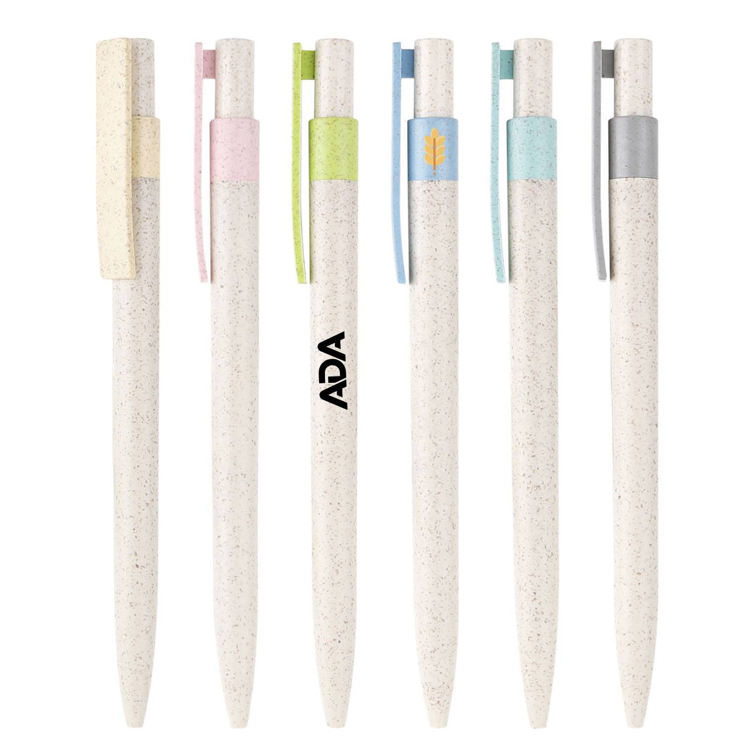 Eco-friendly Retractable Wheat Straw Ballpoint Pen 2