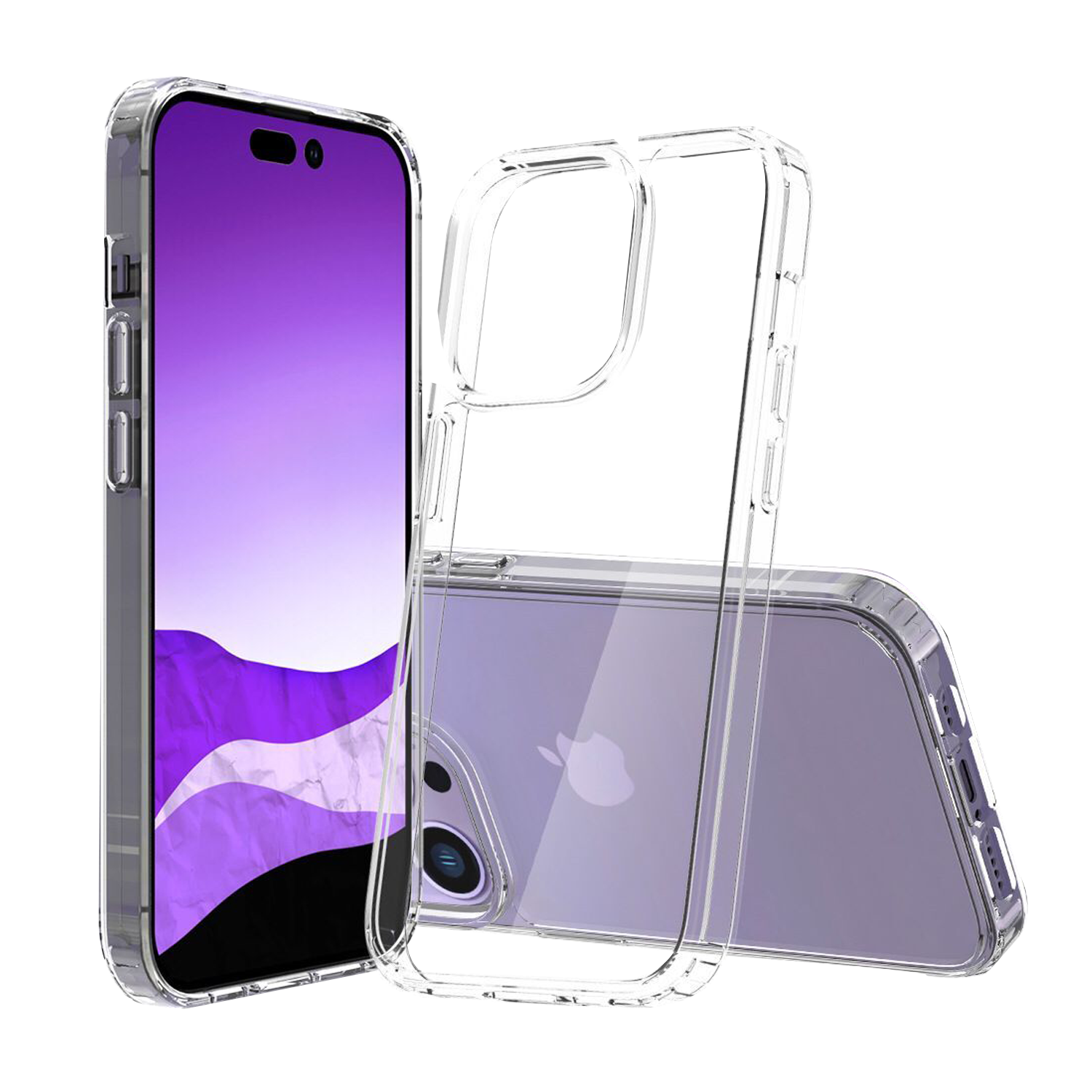 iPhone 14 Pro Clear Hard Shell Case w/TPU Bumpers 3
