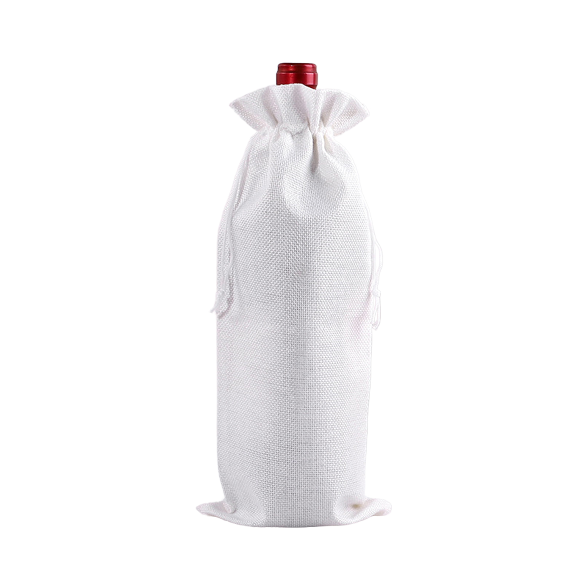 Drawstring Closure Burlap Wine Bag Champagne Gift Packaging Set 10