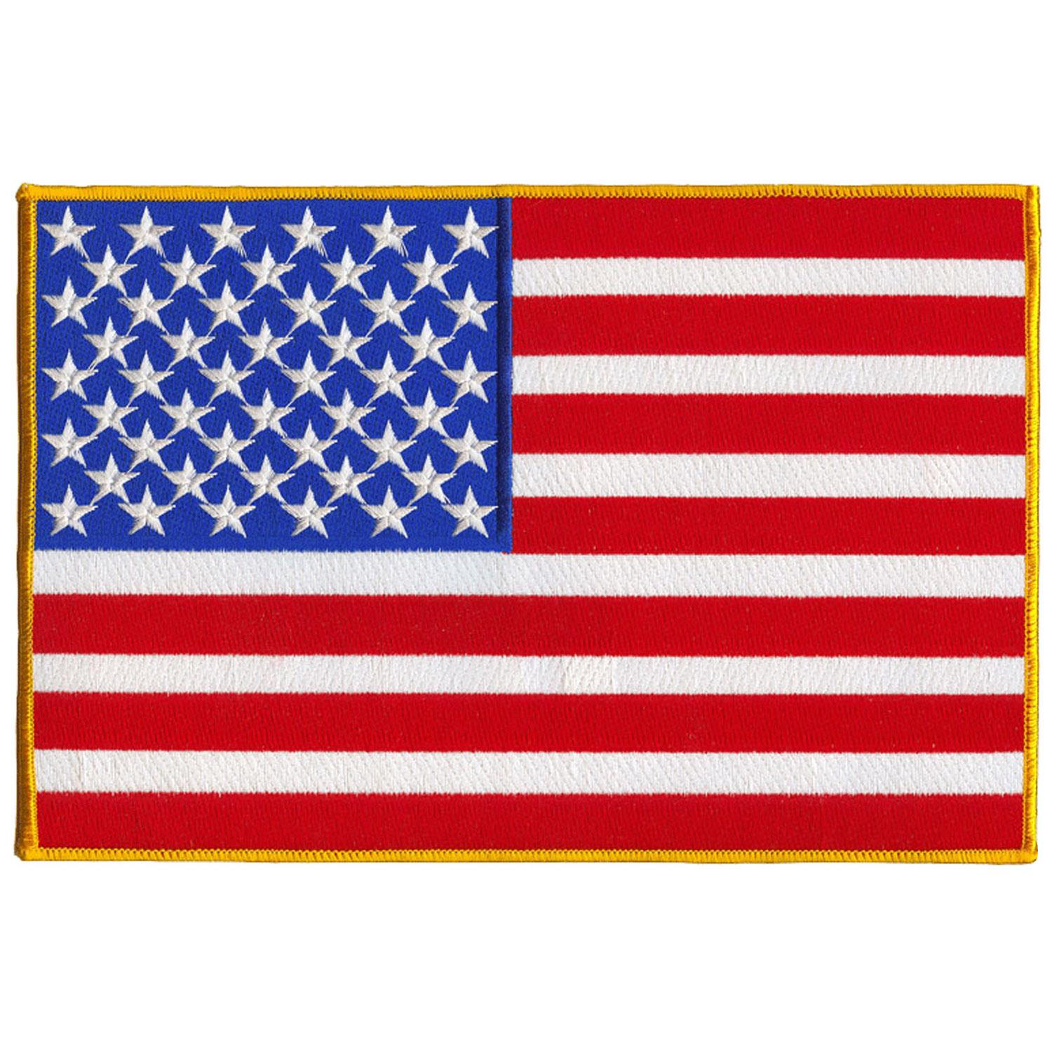 USA - American Flag Embroidered Patch - 7" x 10 1/2" - EAF-6 2