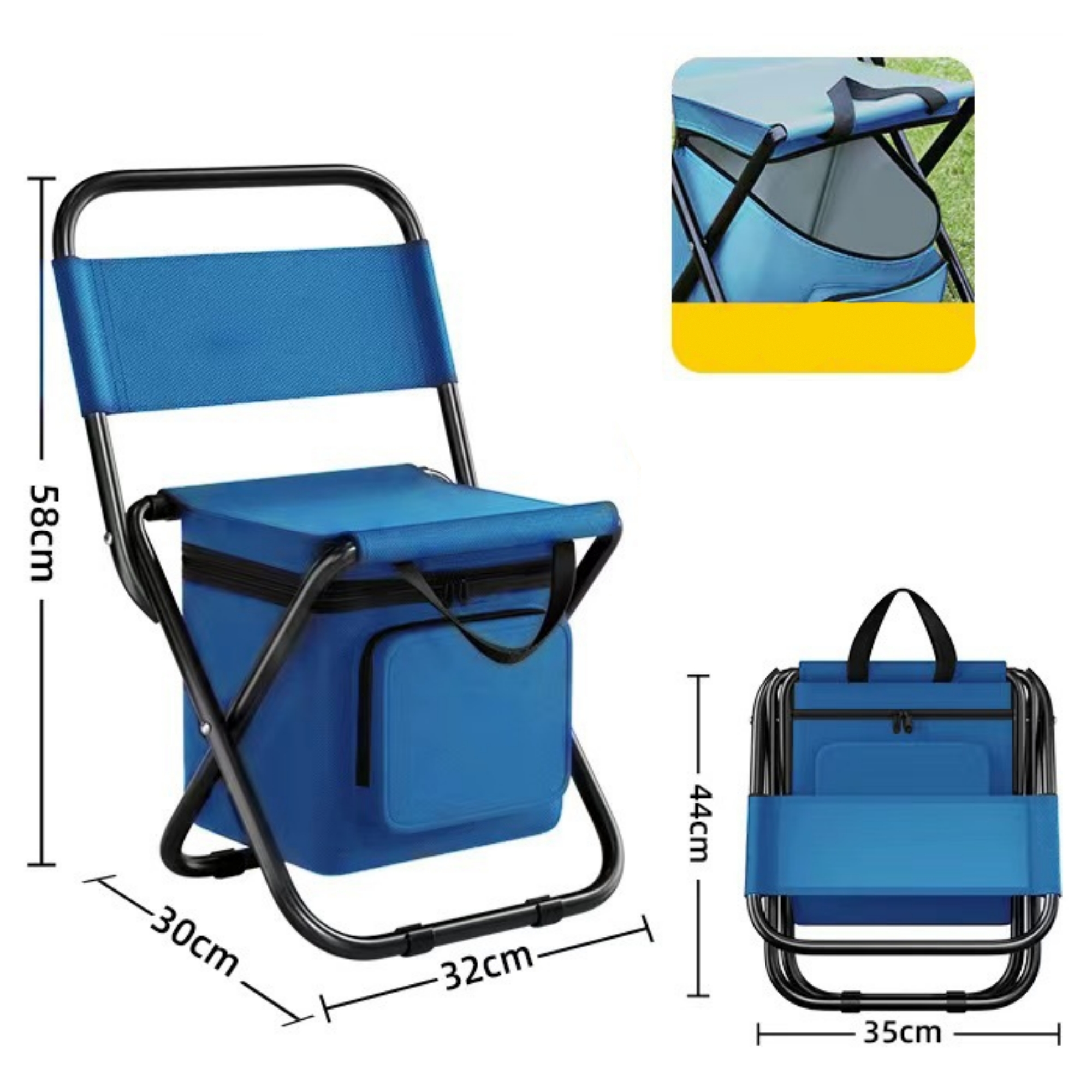 Foldable Camping Chair With Cooler Bag 4