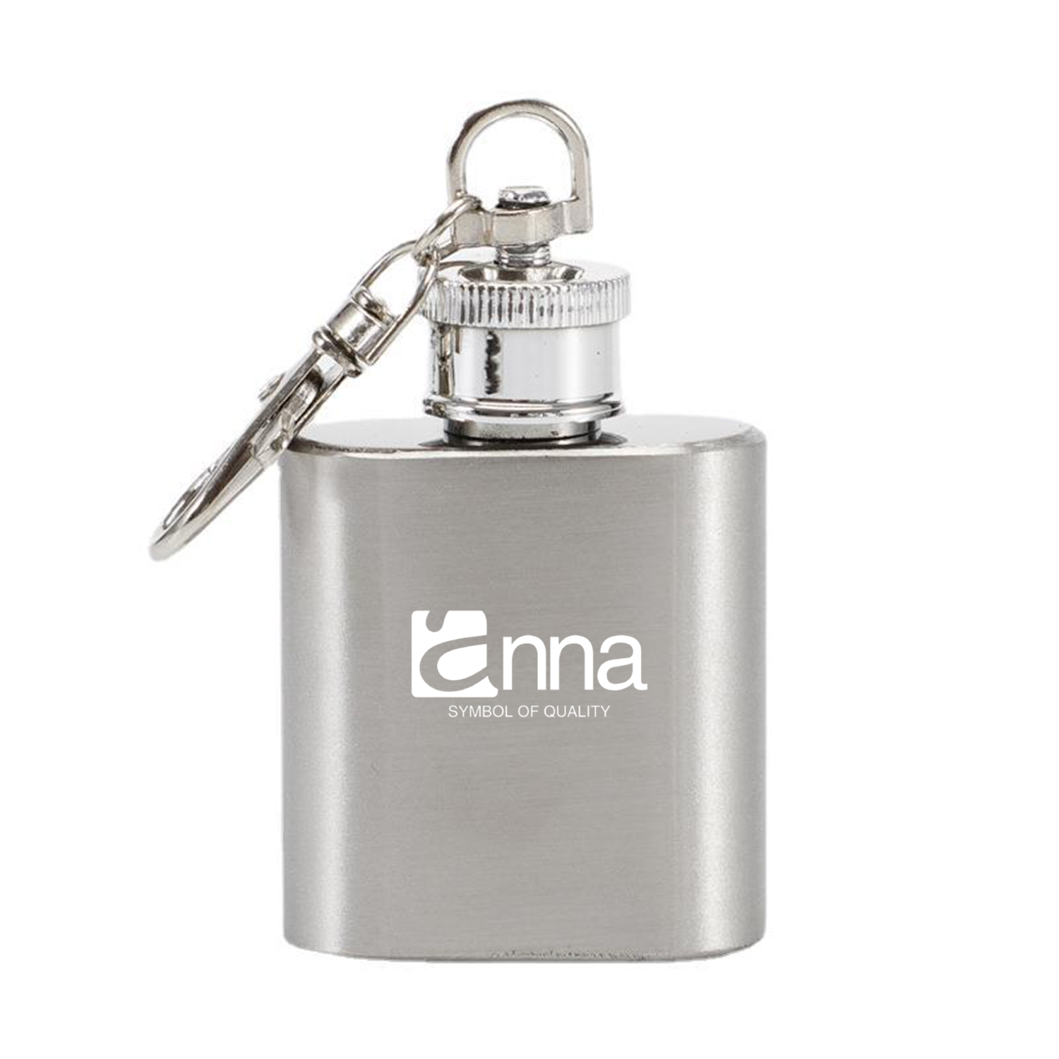 1 OZ Pocket Wine Flask w/ Keychain 1