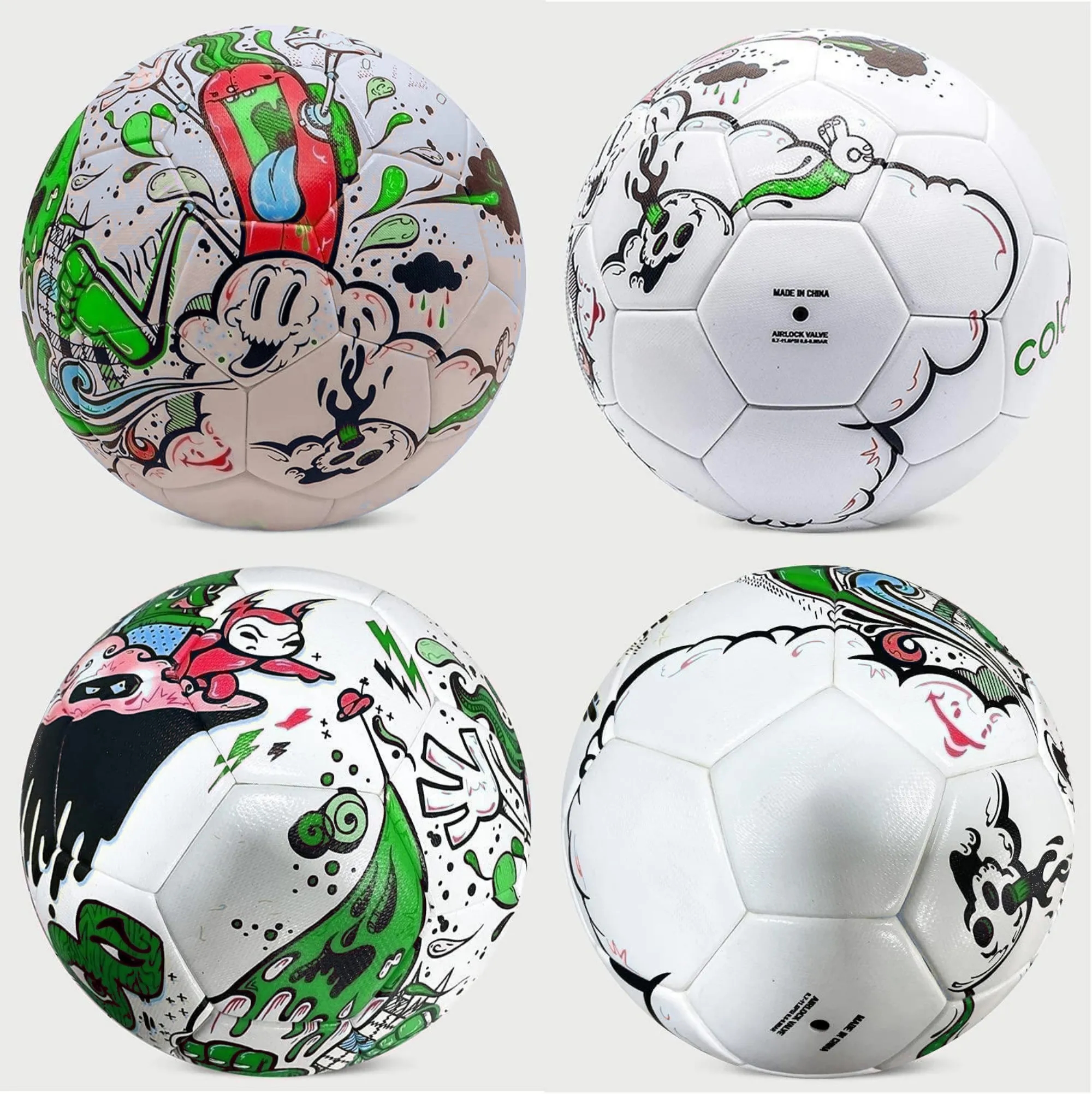 MOQ 20 PCS Full Color Soccer Balls Football Thermal Fit 2