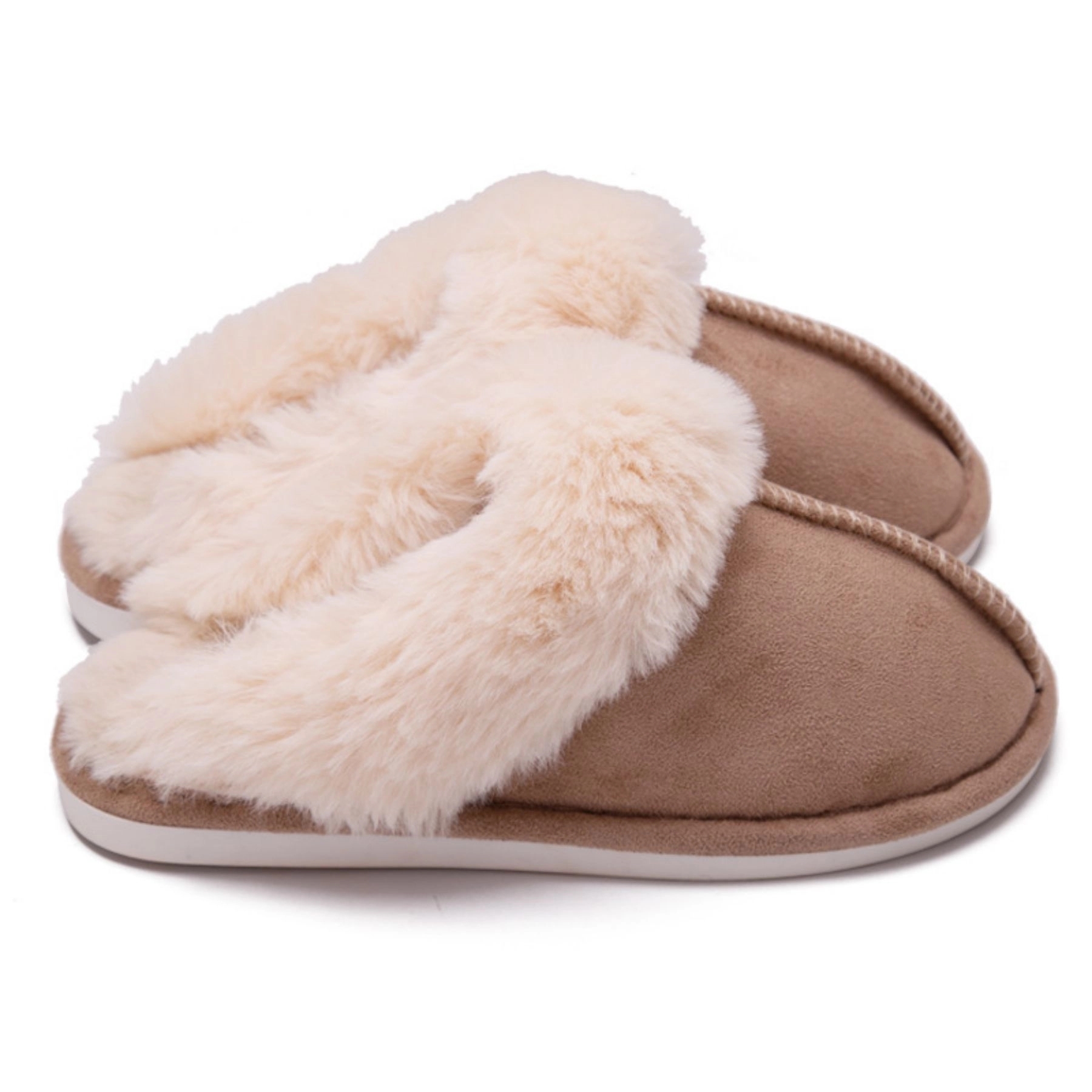 Faux Fur House Slipper Scuff Foam Slip Anti-Skid Sole 4