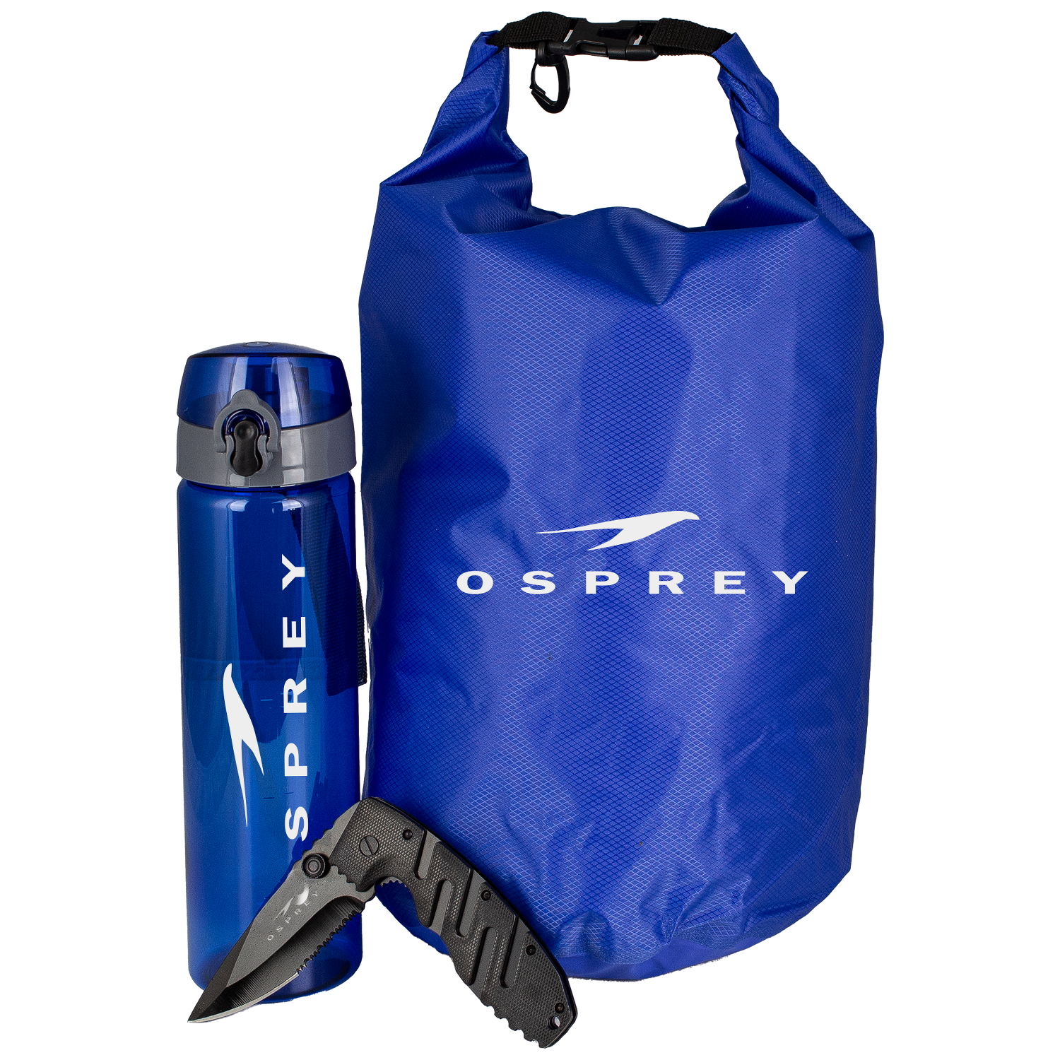 Adventure Kit with Waterproof Dry Bag, Hydration Bottle & Utility Tool 2