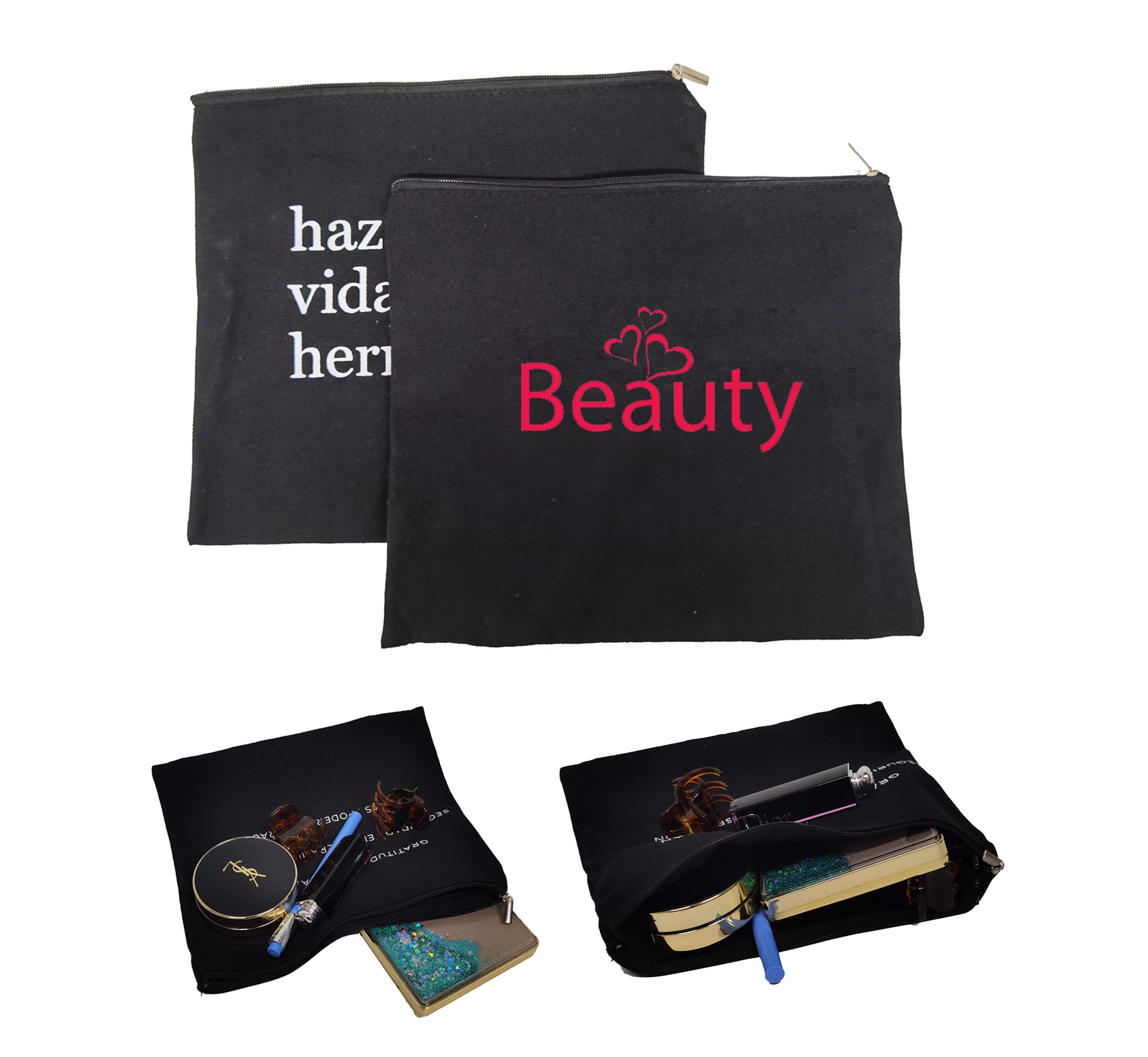 Cosmetic Canvas Zipper Bag 3