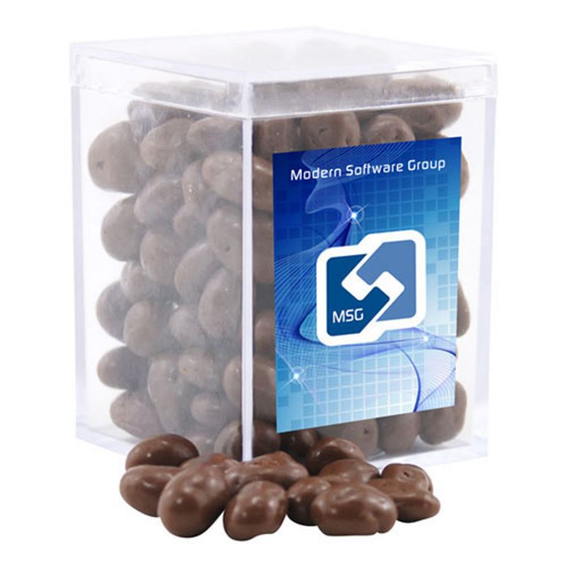 Acrylic Box with Choc Covered Raisins 2