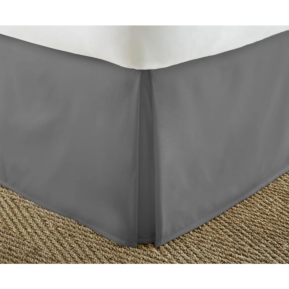 Premium Bed Skirts - Gray King Pleated 2