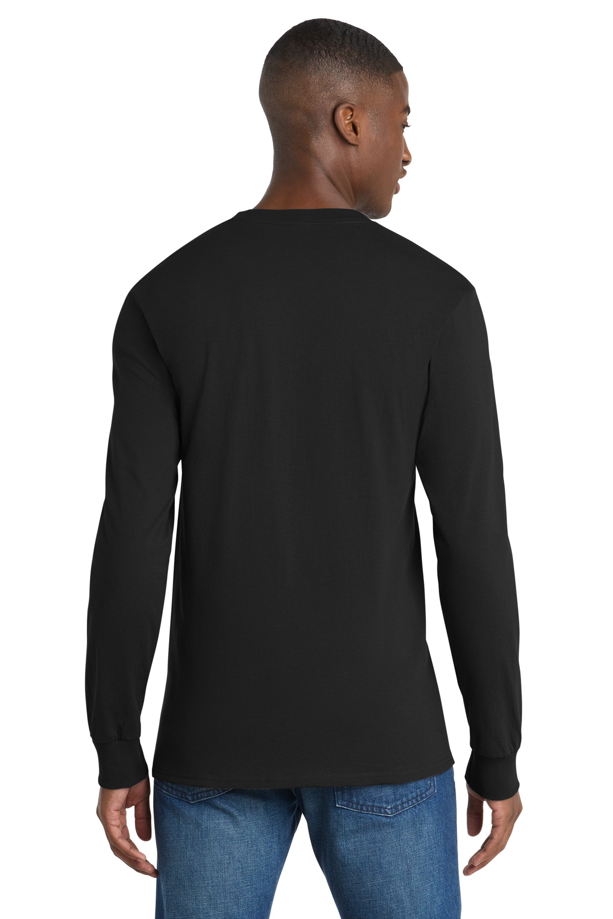 Port & Co Long Sleeve Essential Pocket Tee. PC61LSP 74