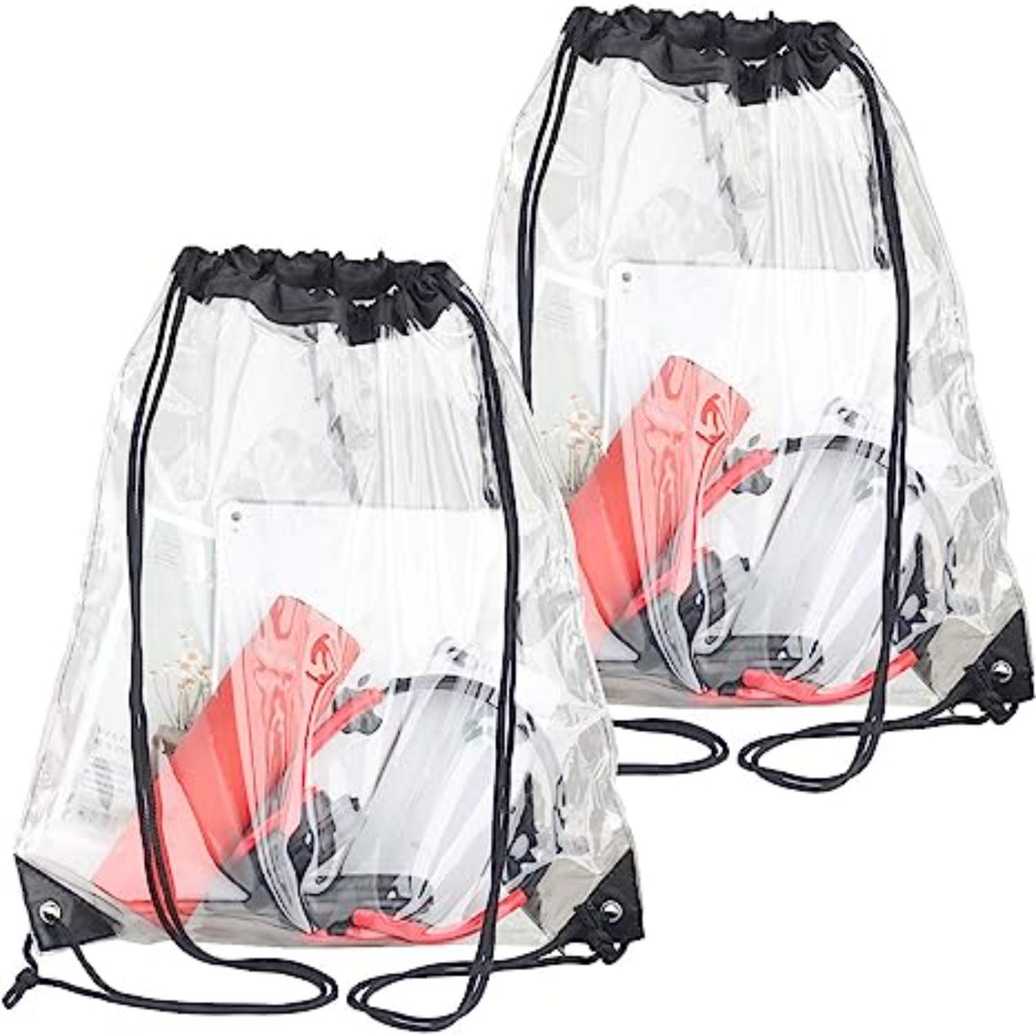 Stadium Approved Cinch Sacks Bag Clear PVC Drawstring Backpack 6