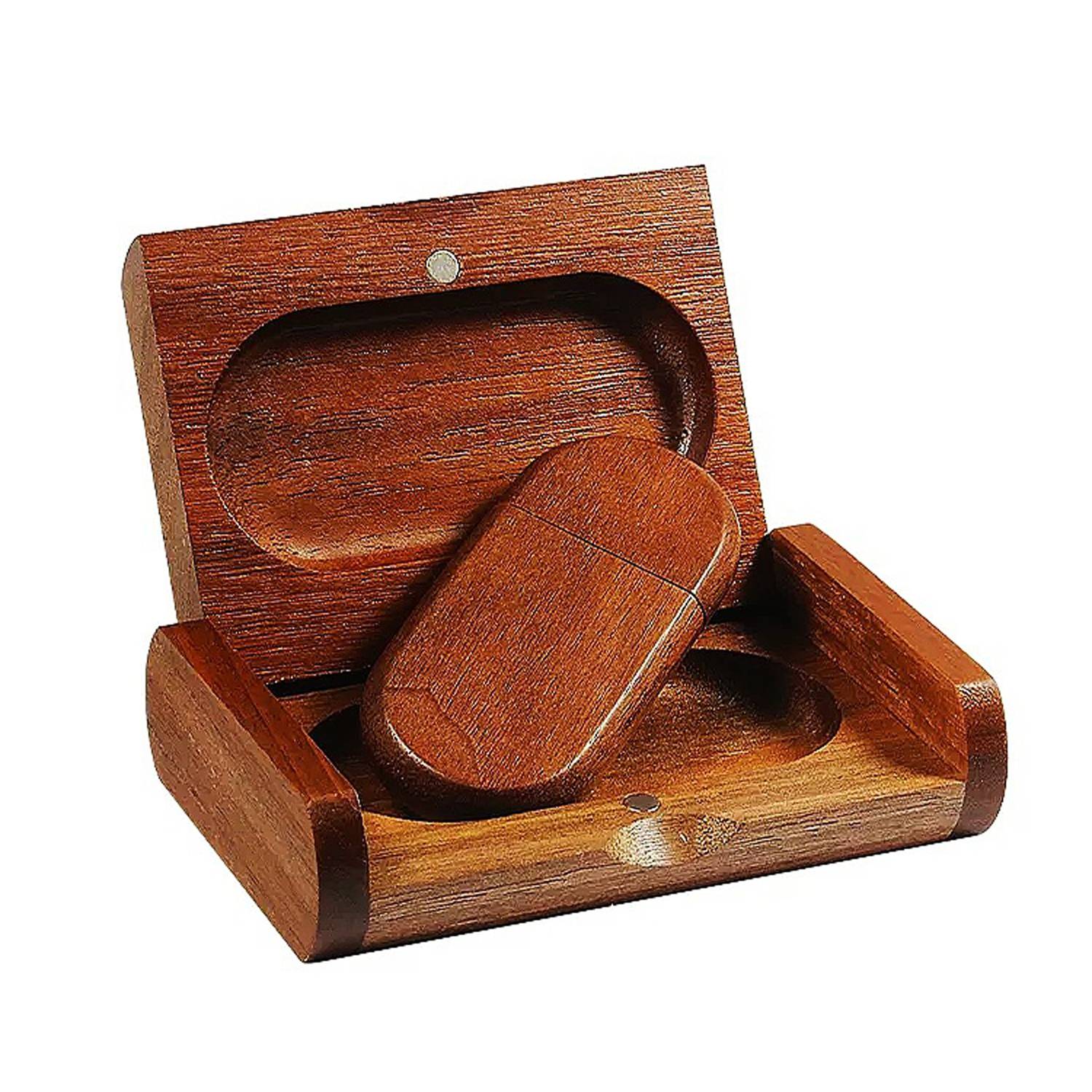 64GB Wooden USB Flash Drive w/ Case 3