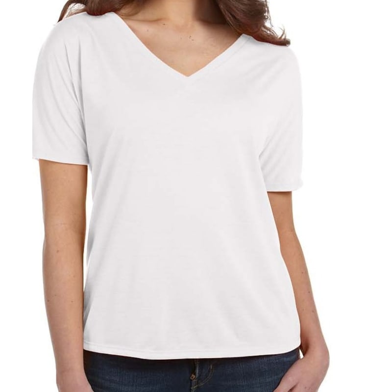 Bella Ladies Slouchy V-Neck T-Shirt 15