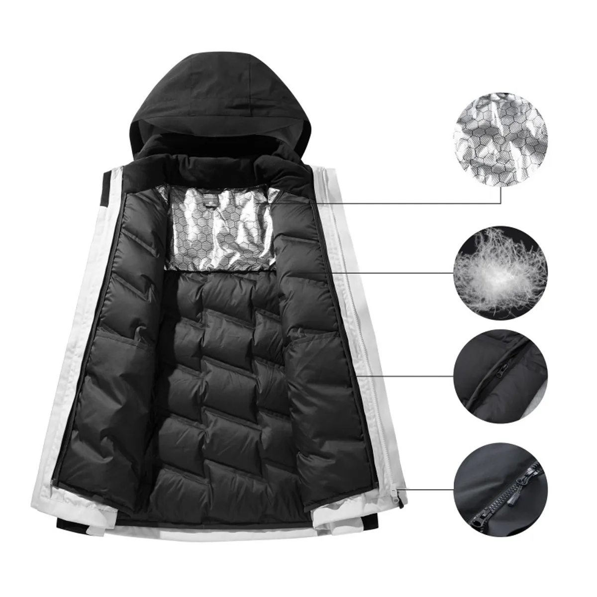 2 In 1 Waterproof Insulated Jacket With Removable Liner 2