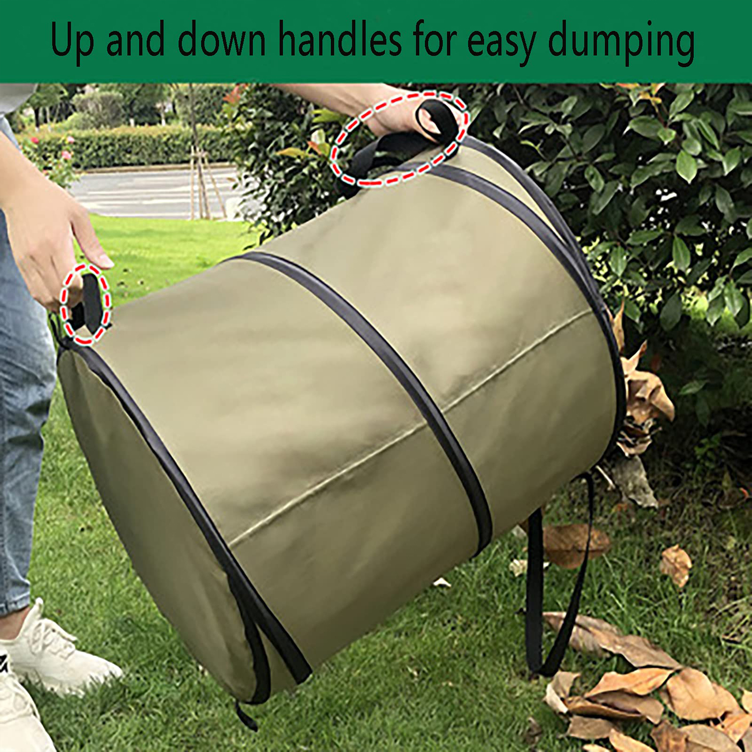 30 Gallon Collapsible Pop Up Oxford Garden Waste Bag 5