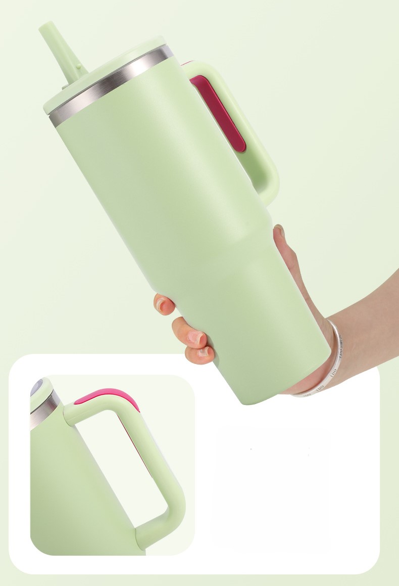40oz 304 Steel Recycled Travel Tumbler with Straw 3