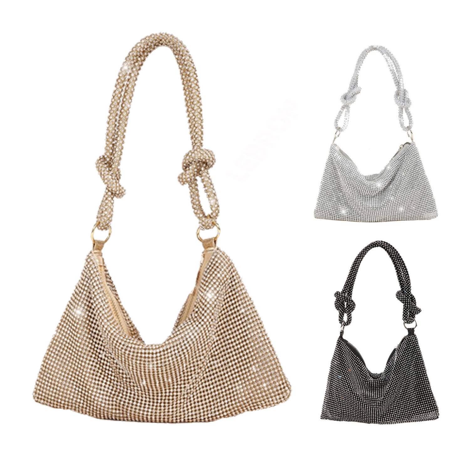 Rhinestone Sparkly Evening Silver Diamond bag 2