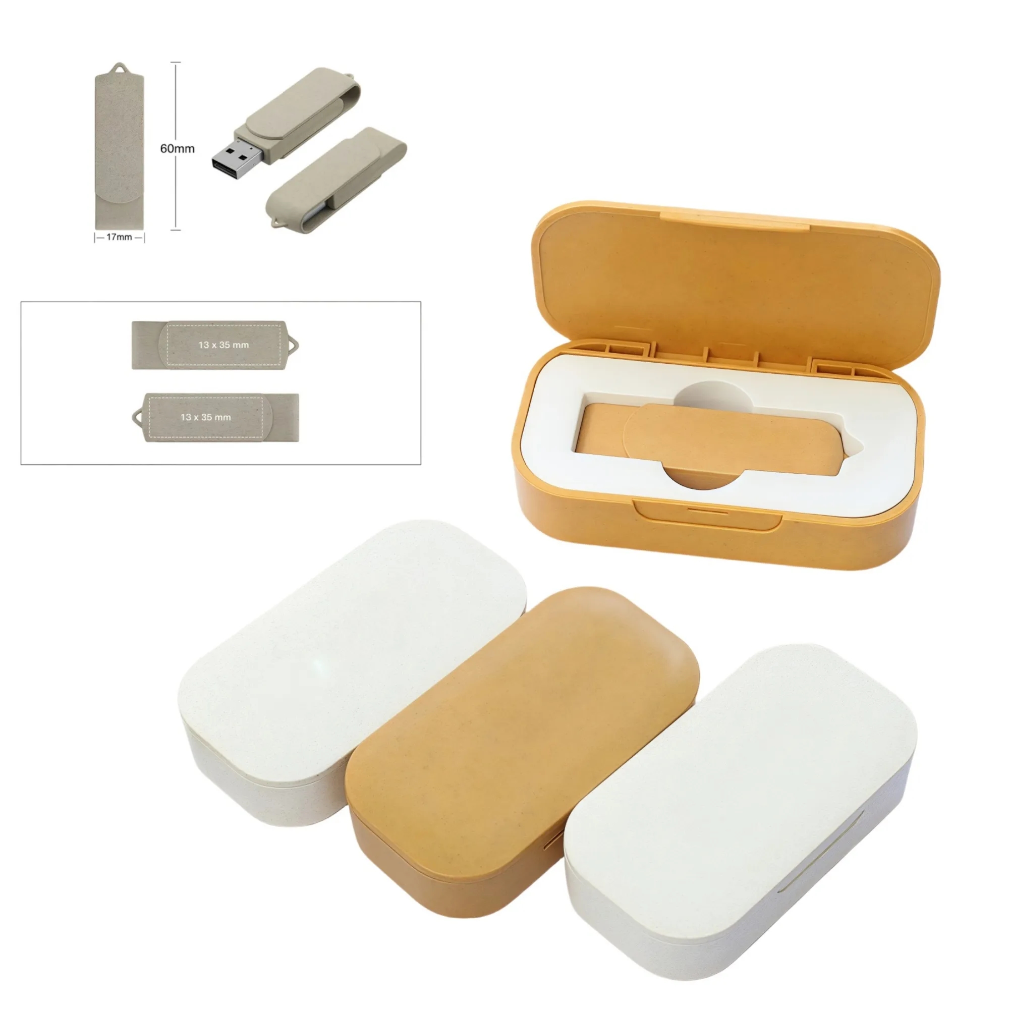 Wheat Straw USB Flash Drive with Case 4