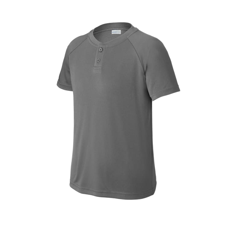 Sport-Tek Youth PosiCharge Competitor 2-Button Henley 10
