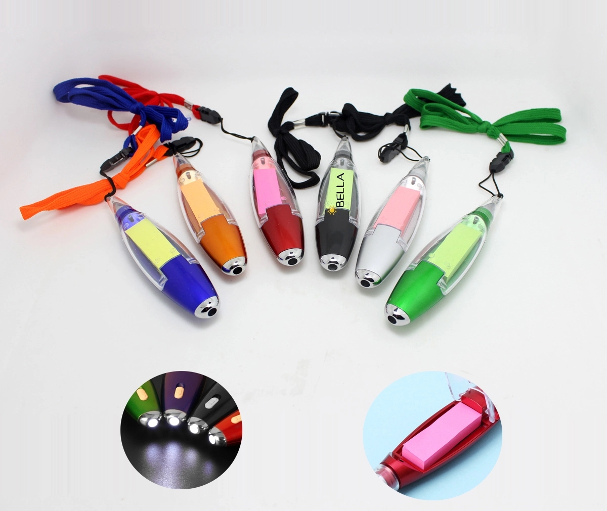 3In1 Multi Function Halter Ballpoint Pen Flashlight String 2