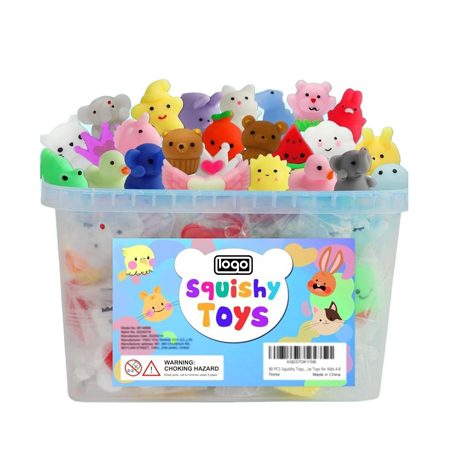 80PCS Animal Stress Relief Squishy Toys Set 3
