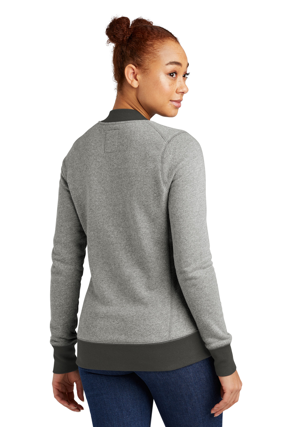 New Era Women's French Terry Baseball Full-Zip. LNEA503 8