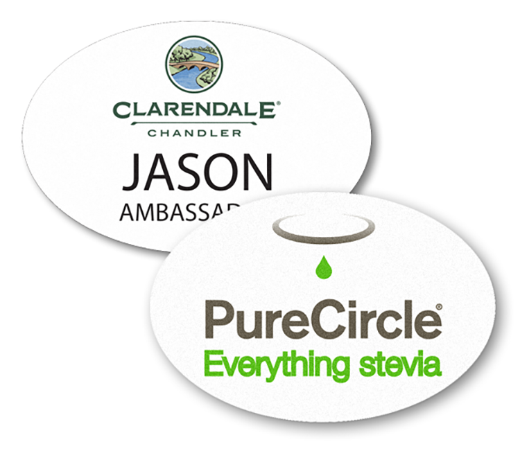 2" X 3" Full Color Plastic Oval Name Badge 3