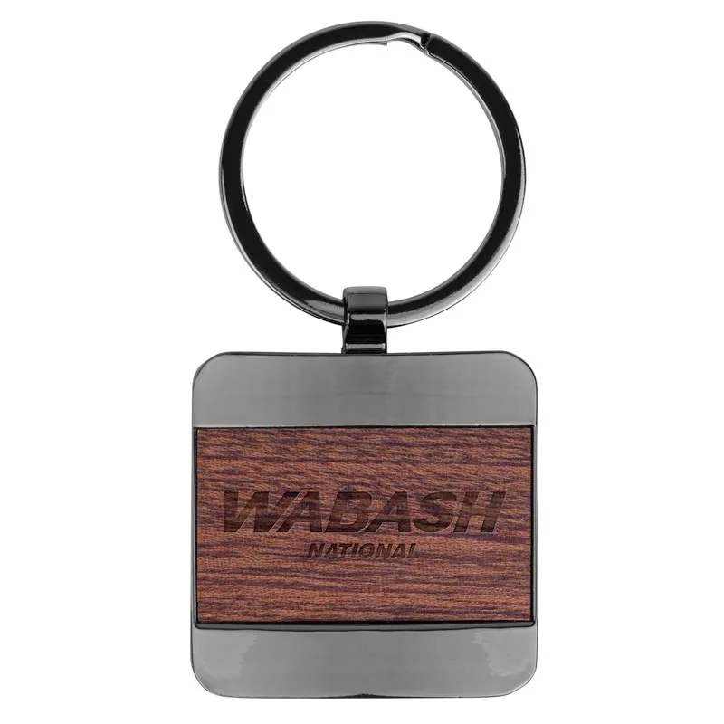 Bolton Square Wood Key Chain