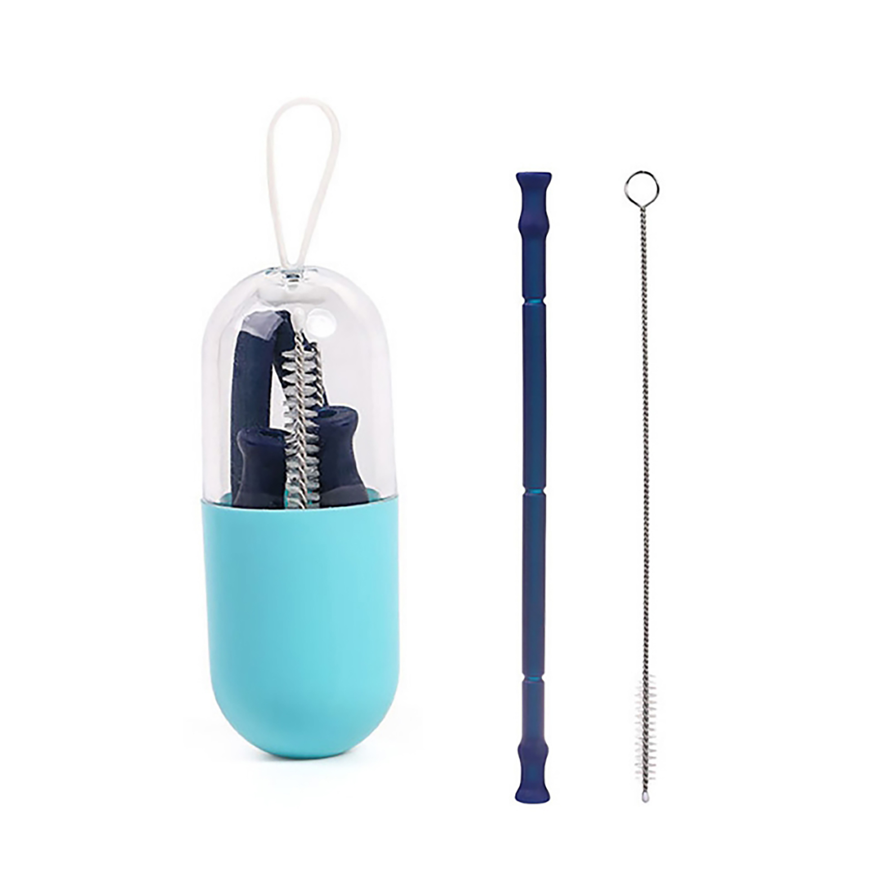 Collapsible Eco Silicone Drinking Straw With Case 5